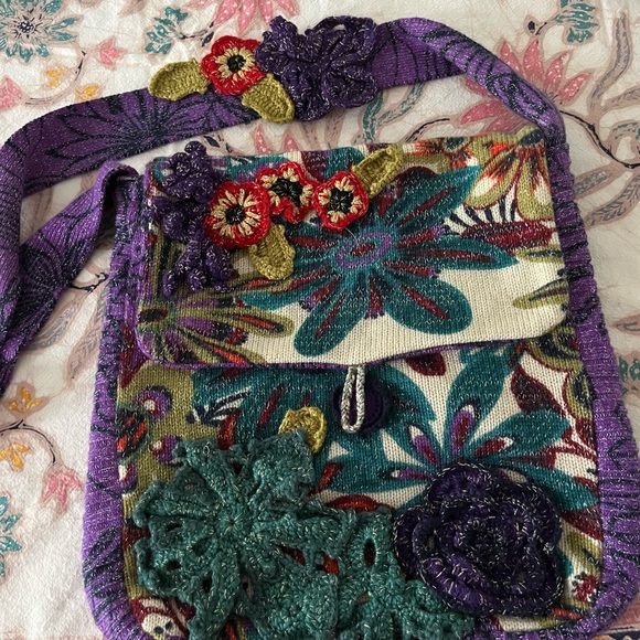 💐Beautiful CHACOK vintage crochet and embroidered bag. NWOT - Picture 13 of 15
